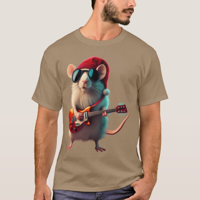 Camiseta Niño de la serie de Navidades del ratón de rock pa (Anverso)