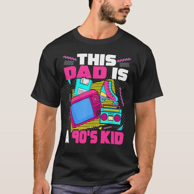 Camiseta Niño de los 90 papá papá estético de los 90's Día  (Anverso)