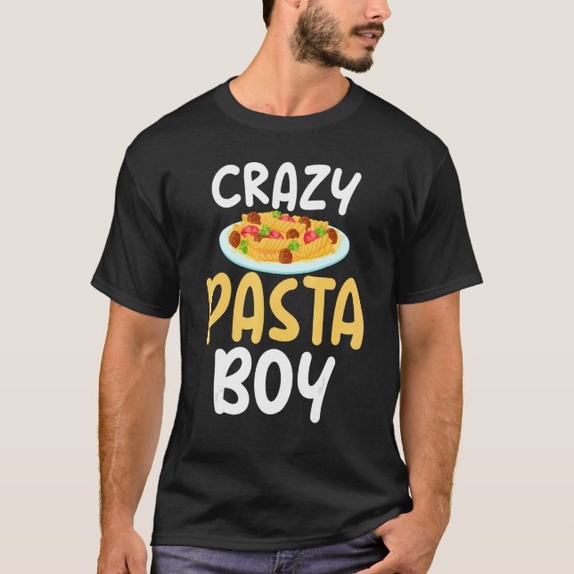 Camiseta Niño De Pasta Loco Humorístico Para Los Niños De L (Anverso)