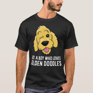 Camiseta Niño de perro de perro de felpa que ama a Goldendo