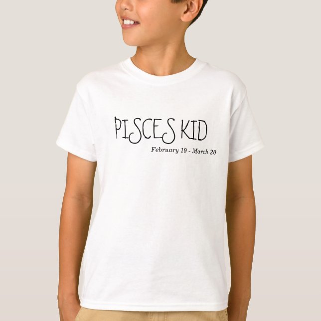 Camiseta NIÑO de PISCIS, el 19 de febrero - 20 de marzo (Anverso)