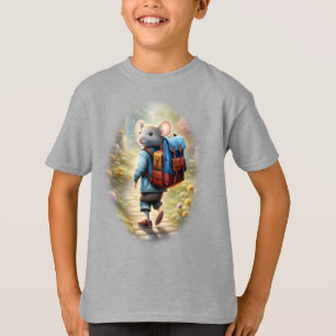 Camiseta Niño de ratones cortos camino a la escuela, person