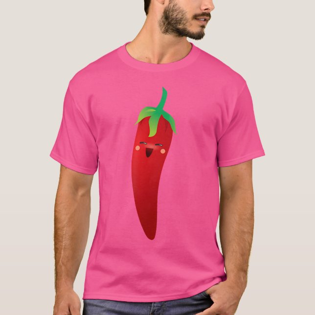 Camiseta Niño de raza chili Pepper Kawaii (Anverso)