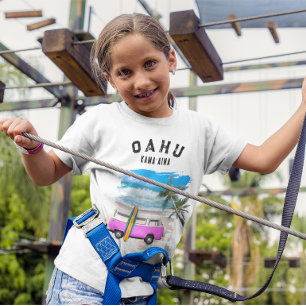 Camiseta Niño de tabla de surf rosa Oahu Kamaʻaina Van