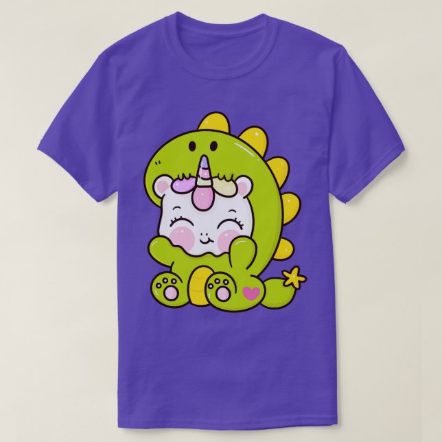 Camiseta Niño De Unicornio En Dinosaurios Con Disfraces De  (Diseño del anverso)
