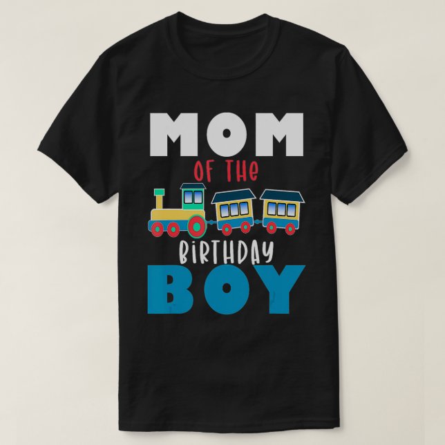 Camiseta Niño del cumpleaños del ferrocarril, mamá del niño (Diseño del anverso)