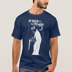 Camiseta Niño Del Esqueleto Nocturno Muerte Occult Negro Y