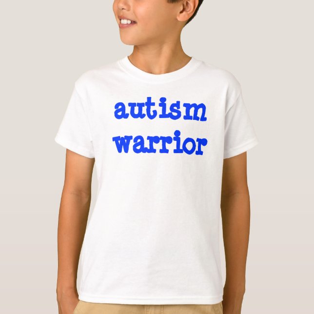 Camiseta Niño del guerrero del autismo (Anverso)