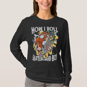 Camiseta Niño del Skateboard Cómo hago correr a Santa en el