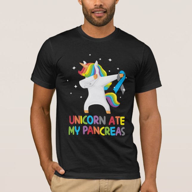 Camiseta Niño diabético de páncreas unicornio (Anverso)