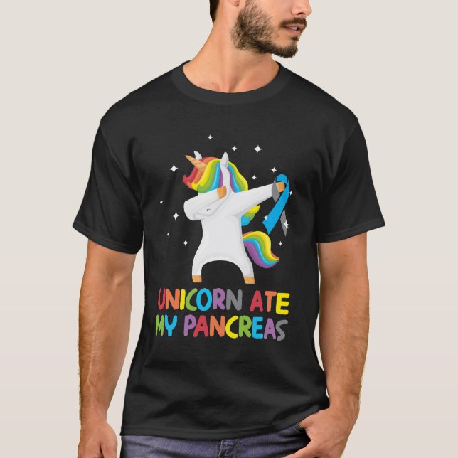 Camiseta Niño diabético de páncreas unicornio (Anverso)