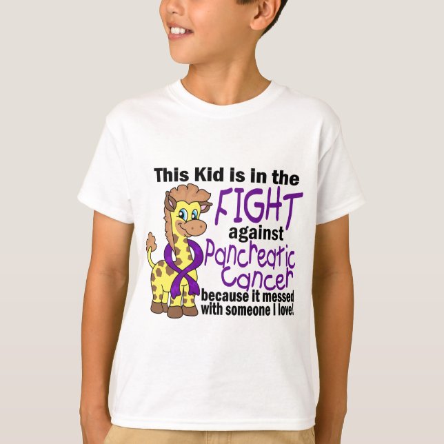 Camiseta Niño en la lucha contra cáncer pancreático (Anverso)