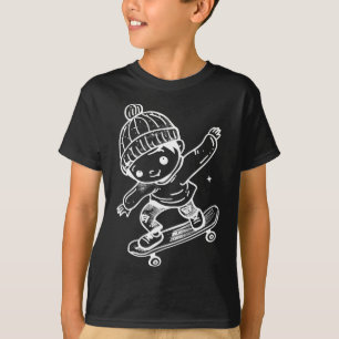 Camiseta Niño en monopatín Cómic Deportes recreativos
