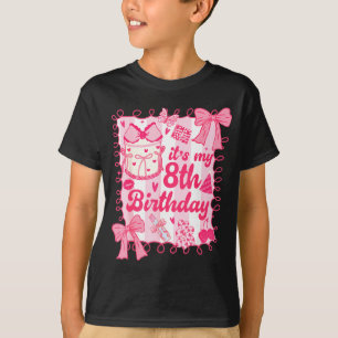 Camiseta Niño Es Mi 8 Cumpleaños Coquette Estético 8 Años