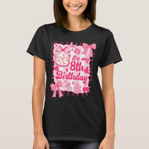 Camiseta Niño Es Mi Cumpleaños Número 8 Coquette Estética 8