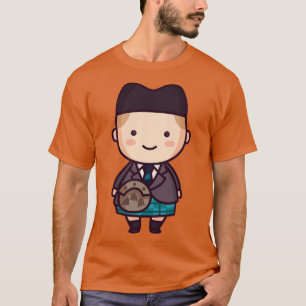 Camiseta Niño escocés lindo con Kilt