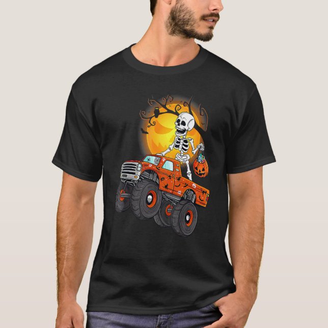 Camiseta Niño esqueleto monstruo moto luna niño niño niño n (Anverso)