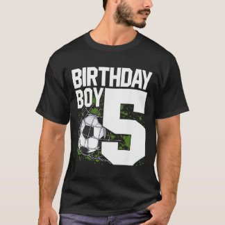 Camiseta Niño fanático del fútbol en su quinto cumpleaños 5