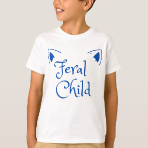 Camiseta Niño Feral - Niño loco en azul