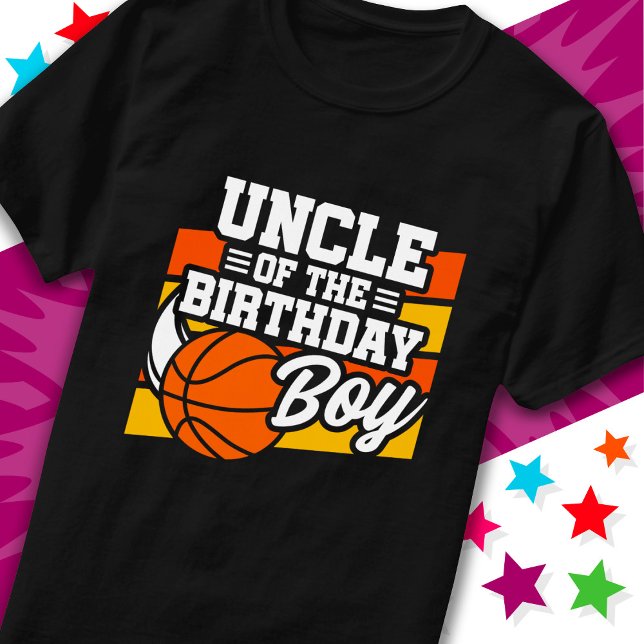 Camiseta Niño Fiesta de baloncesto tío del niño de cumpleañ (Subido por el creador)