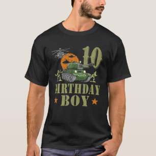 Camiseta Niño Fiesta Del Ejército De Cumpleaños De 10 Años