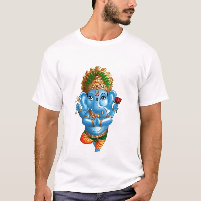 Camiseta Niño Ganesha en una actitud de la yoga de (Anverso)