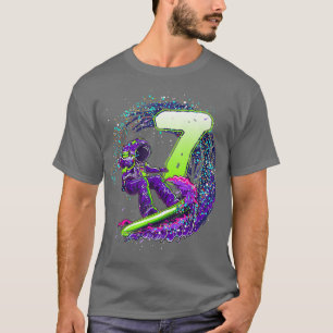 Camiseta Niño gracioso 7 Astronauta de cumpleaños sobrevive