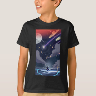 Camiseta Niño guerrero galáctico - Tee de aventura cósmico