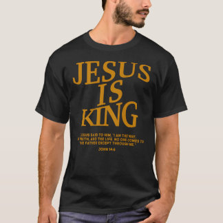 Camiseta Niño Jesús es el Rey Camo Dios Cristiano Hijo S