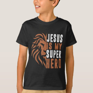 Camiseta Niño Jesús es mi superhéroe Dios Cristiano Hijo Br