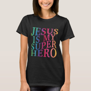 Camiseta Niño Jesús es mi superhéroe Dios Cristiano Hijo Br