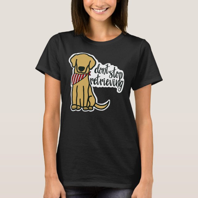 Camiseta Niño labrador amarillo no deja de recuperar (Anverso)