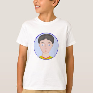 Camiseta Niño lindo con ojos enormes