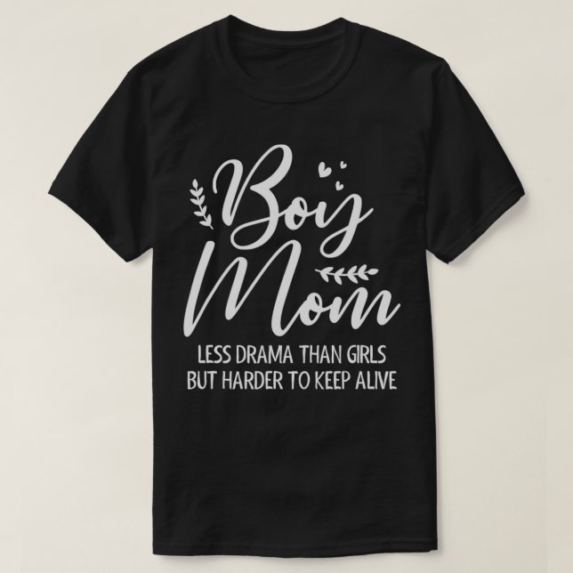 Camiseta Niño Mamá Menos Drama Que Chicas Niño Divertido Ma (Diseño del anverso)