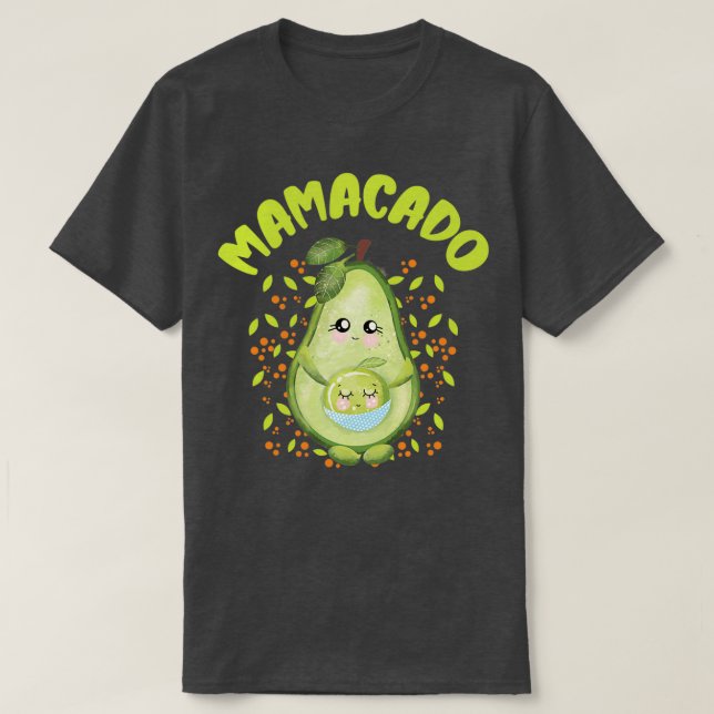 Camiseta Niño Mamacado Cute Aguacate Pregado Aguacate Gi (Diseño del anverso)