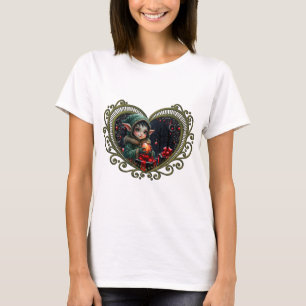 Camiseta Niño mayor de edad con abrigo verde
