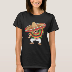 Camiseta Niño mexicano Dabbing Poncho Cinco de Mayo