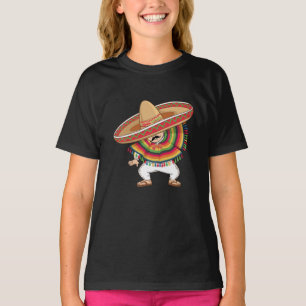 Camiseta Niño mexicano Dabbing Poncho Cinco de Mayo