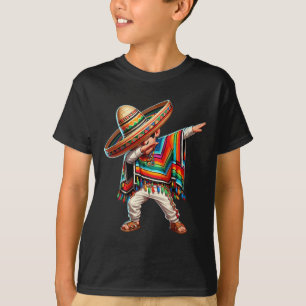 Camiseta Niño mexicano Dabbing Poncho Cinco De Mayo