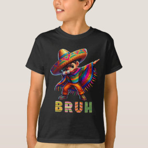 Camiseta Niño mexicano Dabbing Poncho Cinco De Mayo Funny B