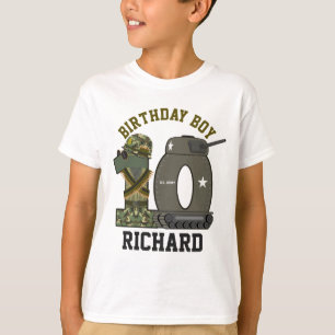Camiseta Niño militar de cumpleaños Tener soldado