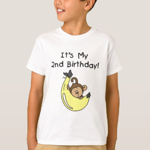 Camiseta Niño Mono en Banana Segundo Cumpleaños