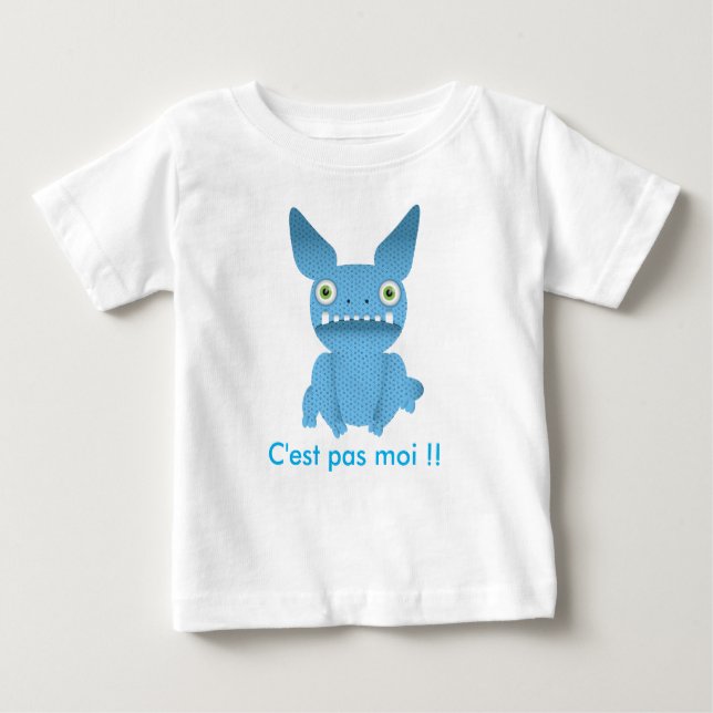 camiseta niño monstruo azul (Anverso)