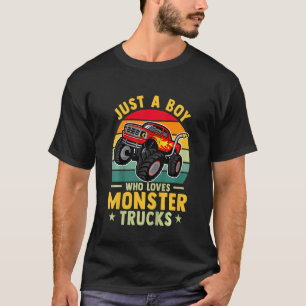Camiseta Niño Monstruo Camión Solo Un Niño Que Ama A Monste