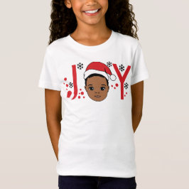 Camiseta Niño negro Melanin Navidades suaves X mas Diversió