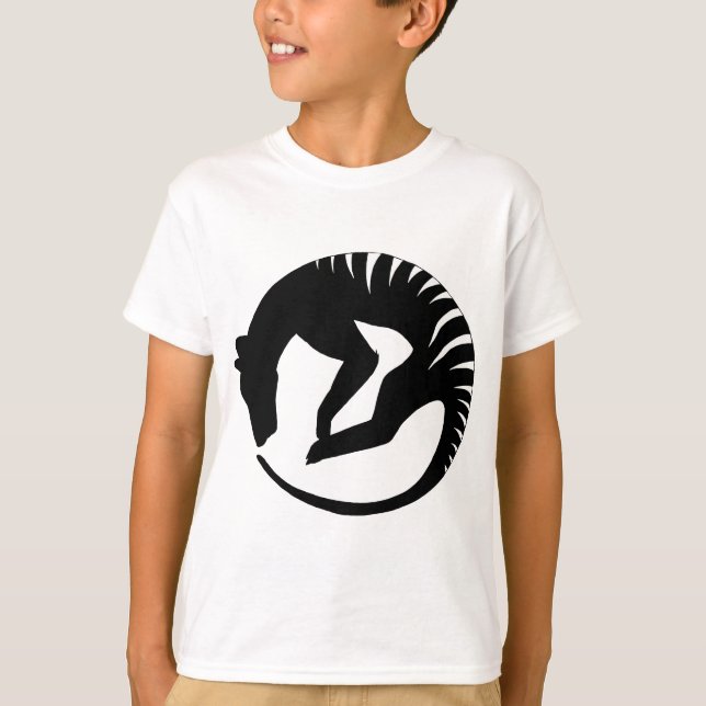 Camiseta Niño (negro) vivo del Thylacine (Anverso)