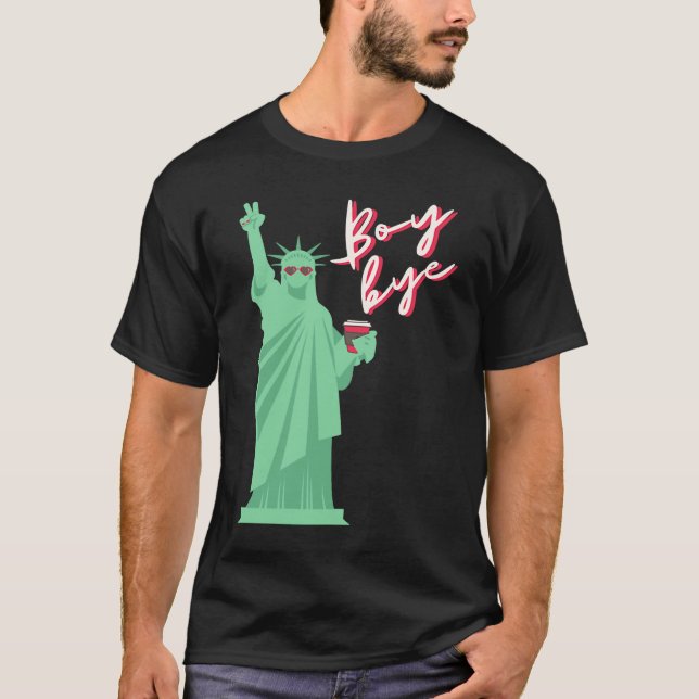 Camiseta Niño neoyorquino Bye Andy Gov Café Guay (Anverso)