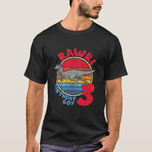 Camiseta ¡Niño, Niño, 3 Años, Rawr! Velociraptor I Famil