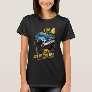 Camiseta Niño Niño Niño Monstruo de 4 años cuarto cumpleaño
