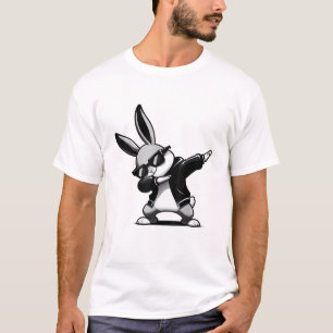 Camiseta Niño Niño Pascua Día Dabbing Bunny Conejo Hip Hop